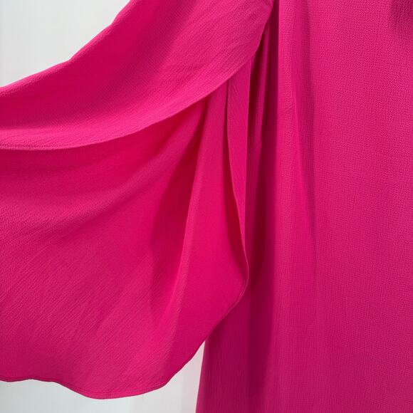 Jessica Simpson Dress SZ8 NWT Bow Back Flutter Sleeve Fuchsia Pink Cocktail Mini - Picture 12 of 16